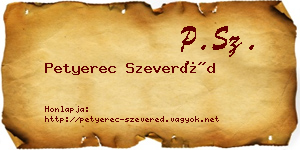 Petyerec Szeveréd névjegykártya